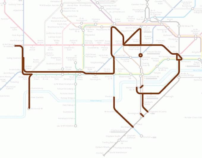 Animals of London Underground Amusing